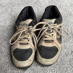 Kids Beige and Black Athletic Sneakers
